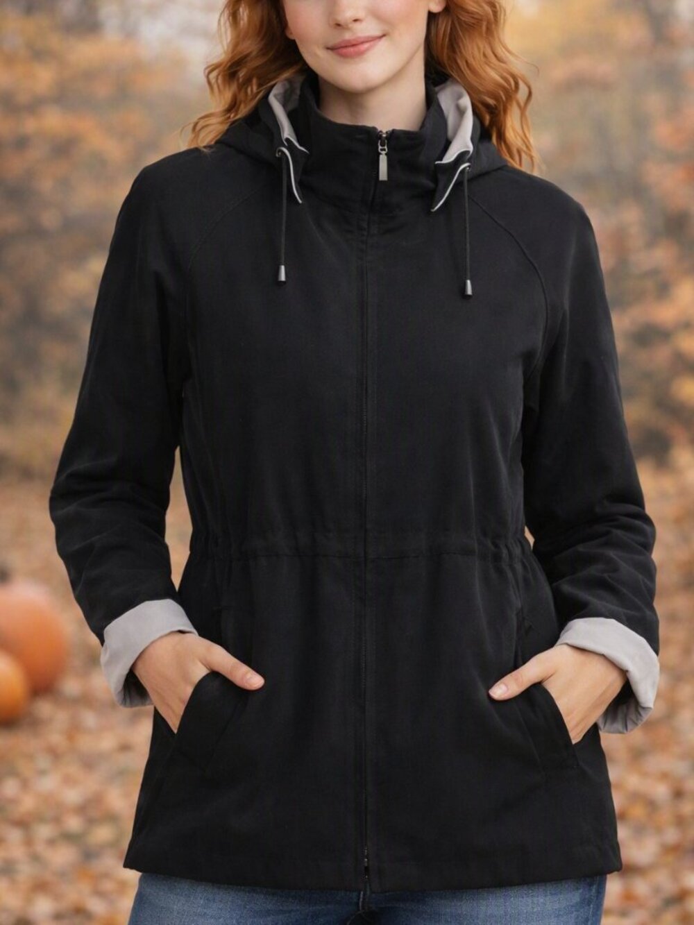 Y2K Jones New York Sport Black Funnel Neck Jacket | S